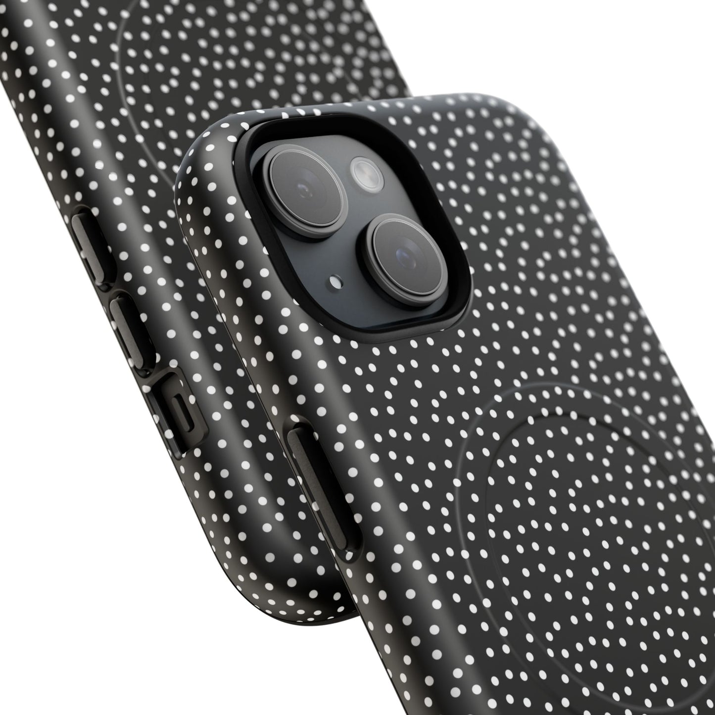 Small Polka Dot Tough iPhone Magnetic Case, Durable iPhone Accessories, Gifts for Tech Lovers, Modern Design.