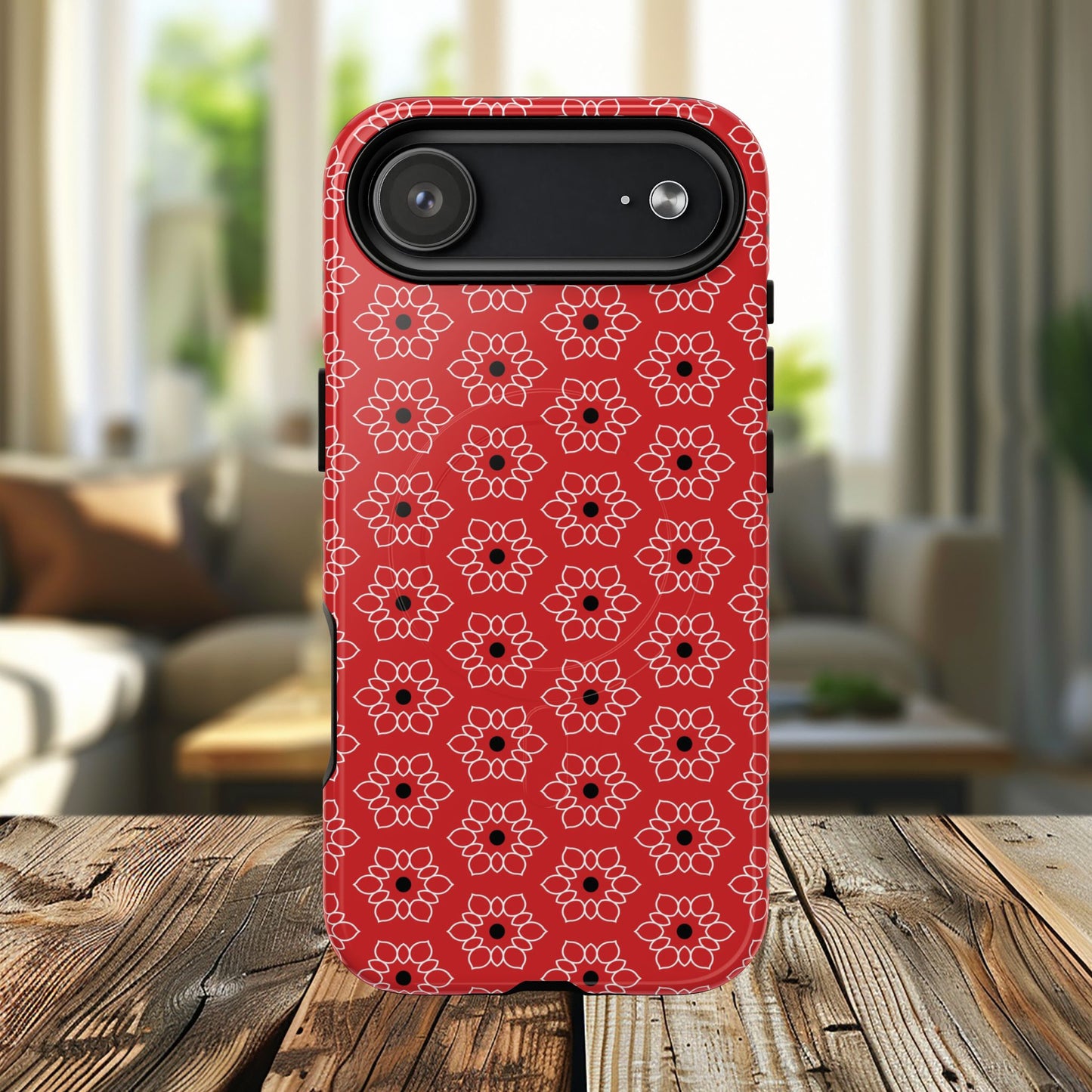 Stylish Geometric Magnetic iPhone Cases, Floral iPhone Cover, Durable Smartphone Cases, Trendy Accessories, Gift for Her