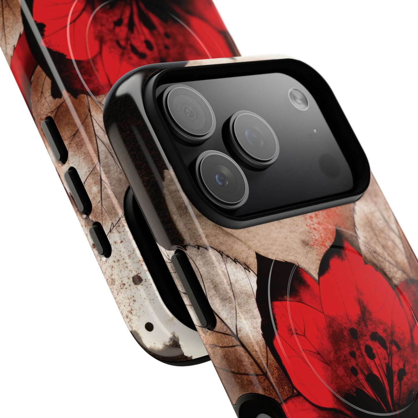 Velvet Petal Storm Tough iPhone Magnetic Cases - Stylish Protection for Your Device, Gift for Nature Lovers, Ideal for Birthdays, Holidays