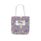 Personalized Purple Doodle Daydream Composition Book Inspired Canvas Tote Bag with Colorful Straps, Cute School Bag, Eco-Friendly Tote, Back to School Shopping Bag, Teacher Gift Idea