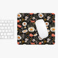 Blossom Elegance: Noir Garden Mouse Pad - Stylish Desk Accessory for Home and Office