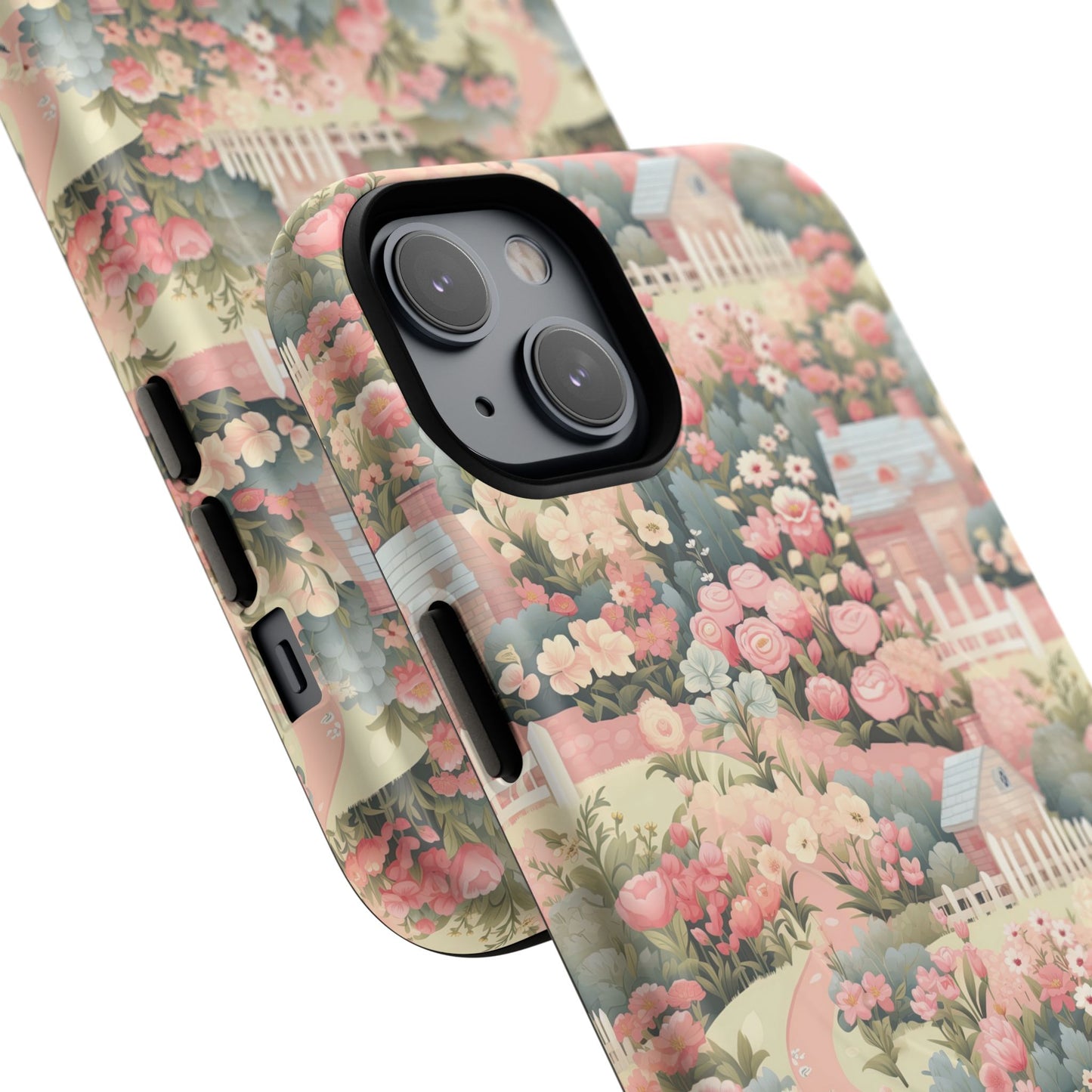 Pastel Garden Haven Tough iPhone Magnetic Case, Durable Protection, Flower Design, Gift for Her, Birthday, ,Phone Accessory, Spring Decor