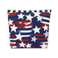 Patriotic Waves Cotton Cosmetic Bag