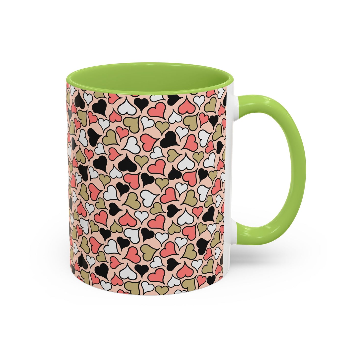 Colorful Heart Pattern Coffee Mug - Perfect Gift for Love & Friendship