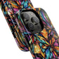 Luminous Whirl Tough Magnetic iPhone Cases, Vibrant Protection, Unique Floral Print, Durable Cover, Gift for Tech Lovers, iPhone Accessory, Stained Glass iPhone Design.