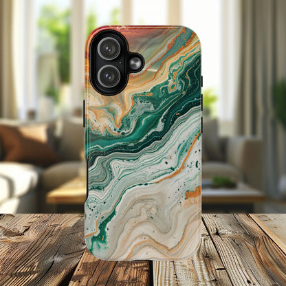 Stylish Tough Acrylic Magnetic iPhone Cases for Everyday Protection, Marble Design, Unique Gifts for Tech Lovers, Holiday Essentials