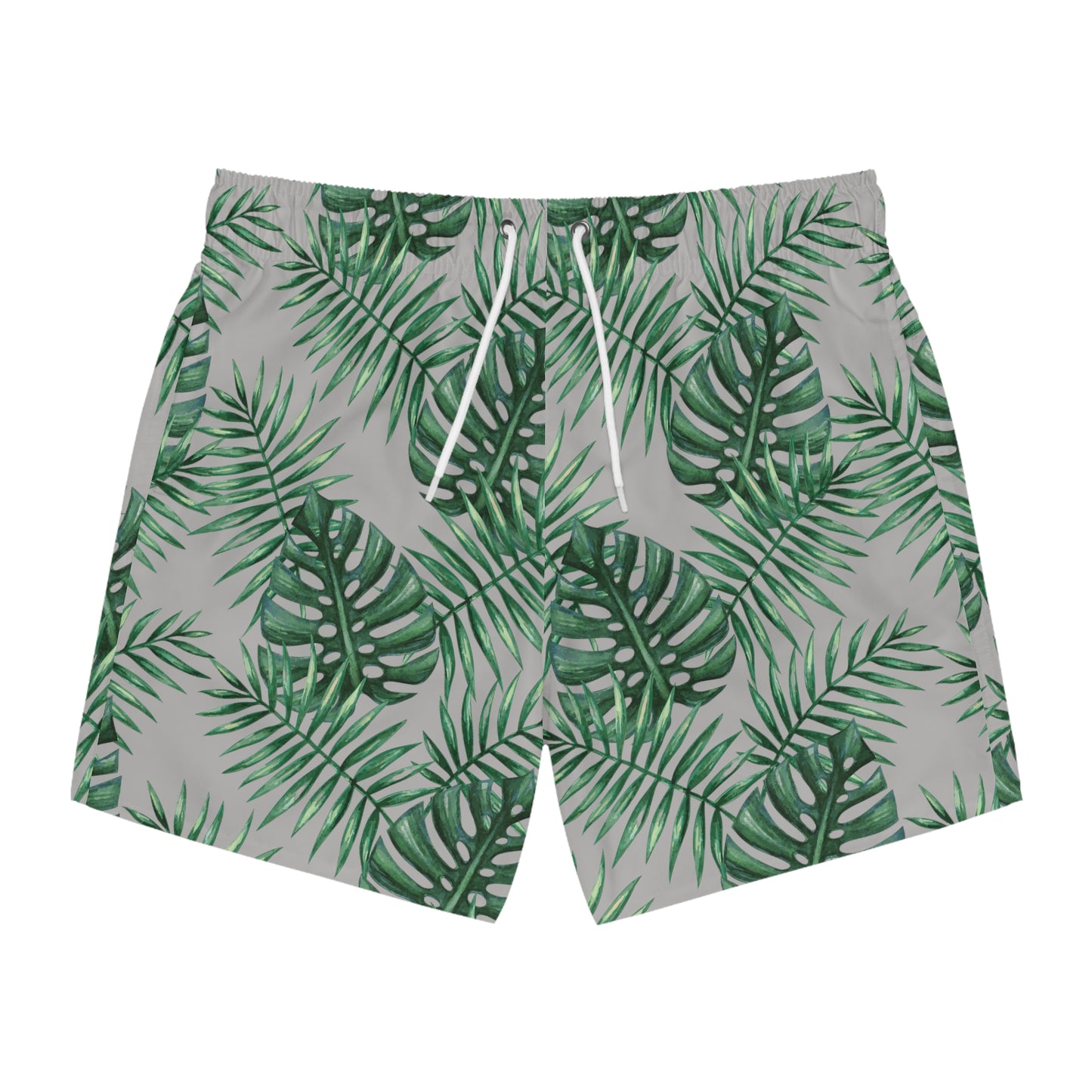 Grey Tropical Bliss Swim Trunks (AOP)