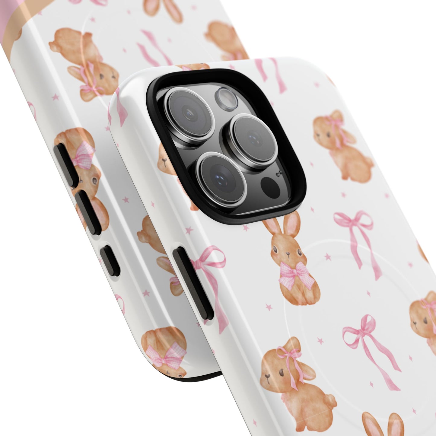 Personalized Bunny iPhone Case - Cute Animal Design, Tough MagSafe® Magnetic Case, Easter Gift, Spring Aesthetic, Kids Accessories