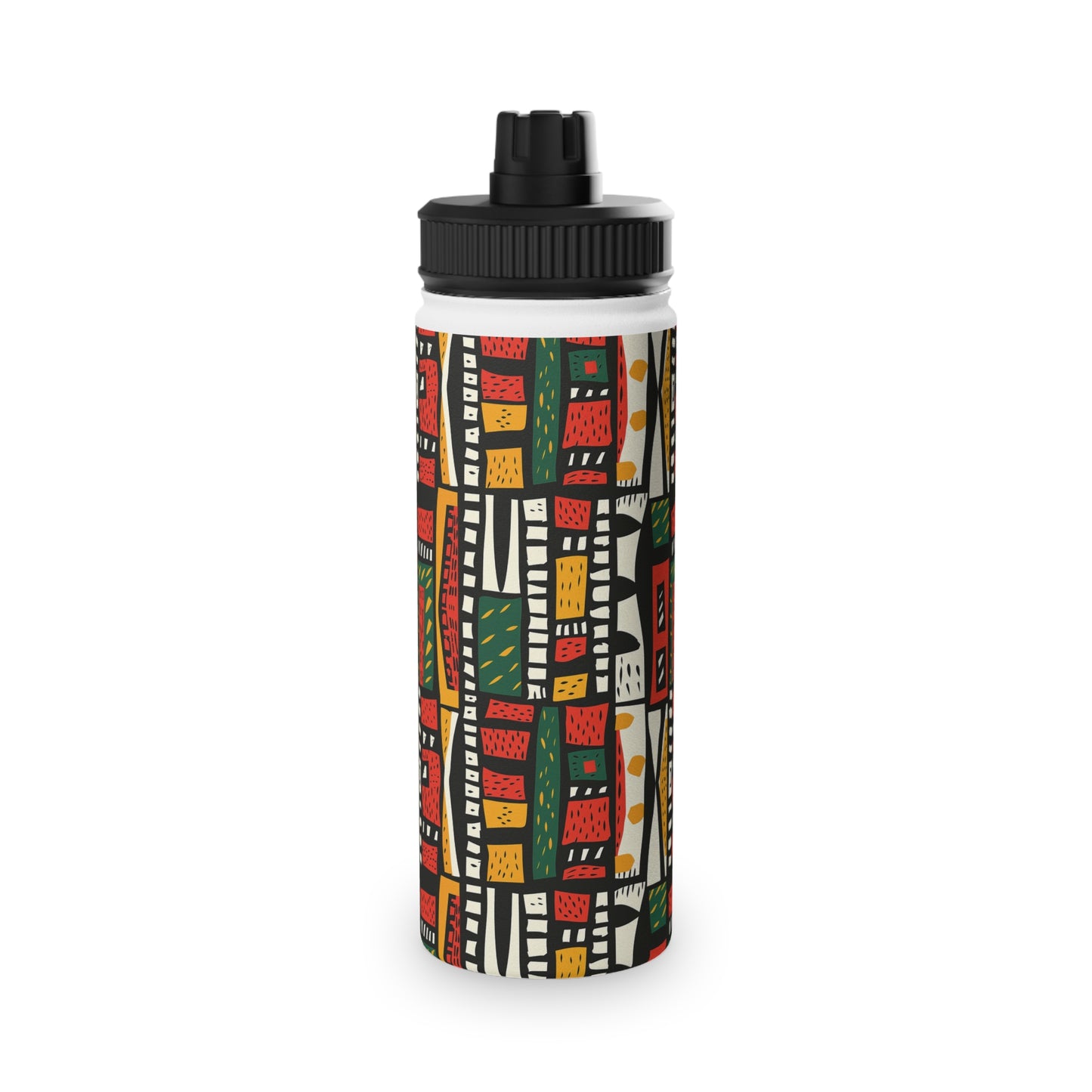 Tribal Harmony Stainless Steel Water Bottle, Sports Lid