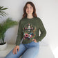 Faith and Floral Cross Unisex Heavy Gildan Blend™ Crewneck Sweatshirt.