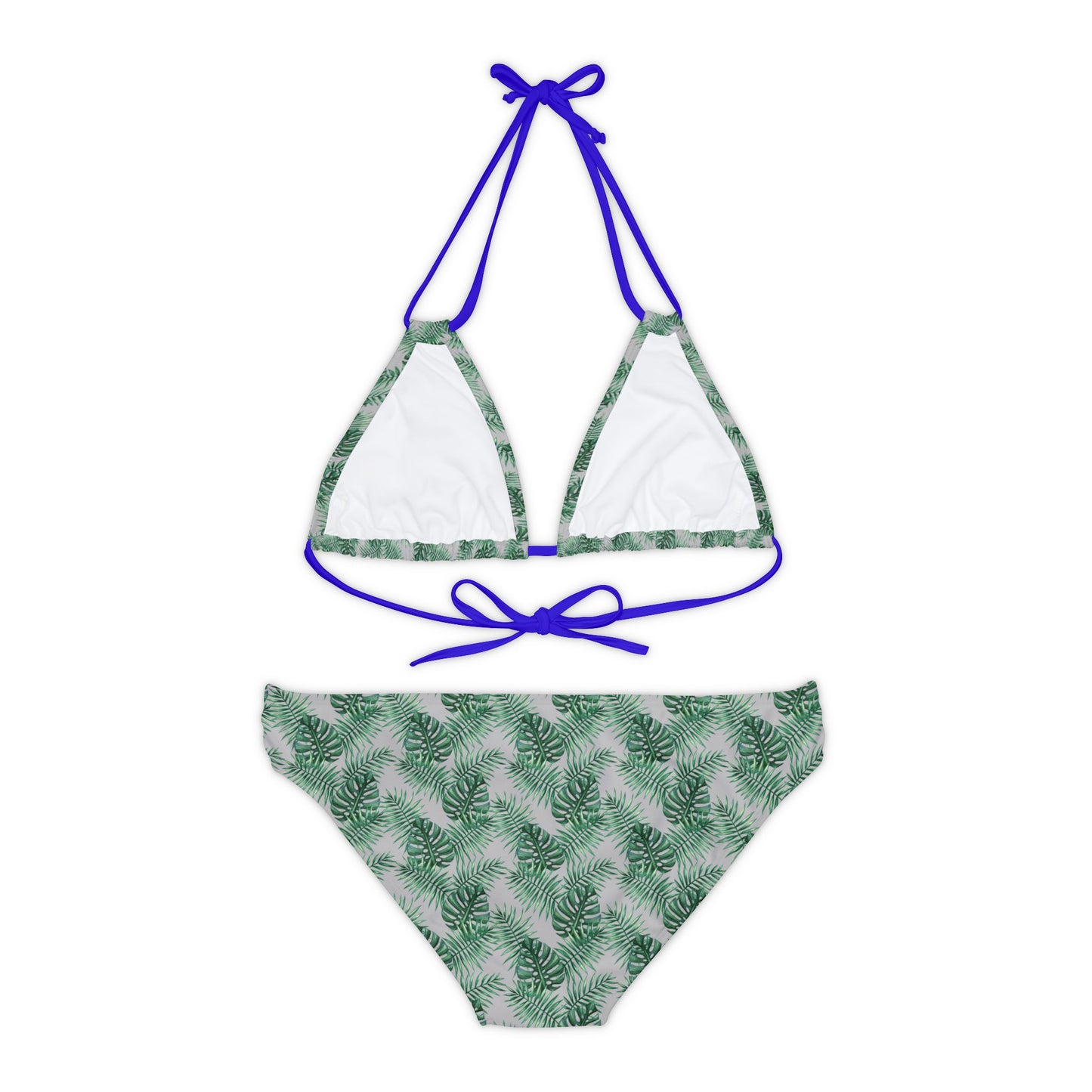 Grey Tropical Bliss Strappy Bikini Set (AOP)