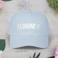 Classic Embroidery Dad Cap with 'ELOHIM, GENESIS 1:1' - Faith-Based Hat, Casual Wear, Gift for Dad, Christian Accessory, Summer Fashion