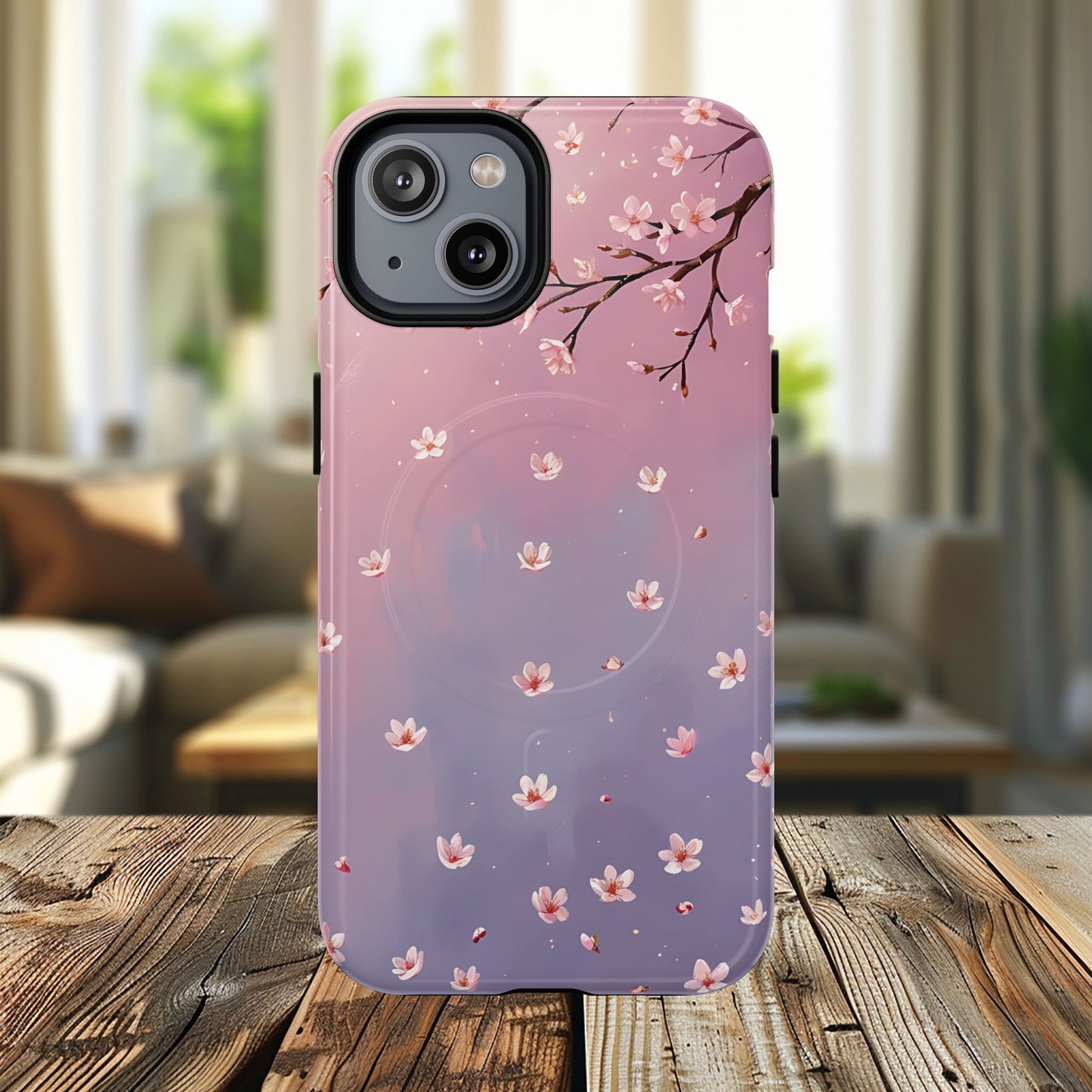 Tiny Cherry Blossom Floral Tough Magnetic Phone Cases, Durable Phone Cover, Floral Design Case, iPhone Protector, Cute Gift for Her