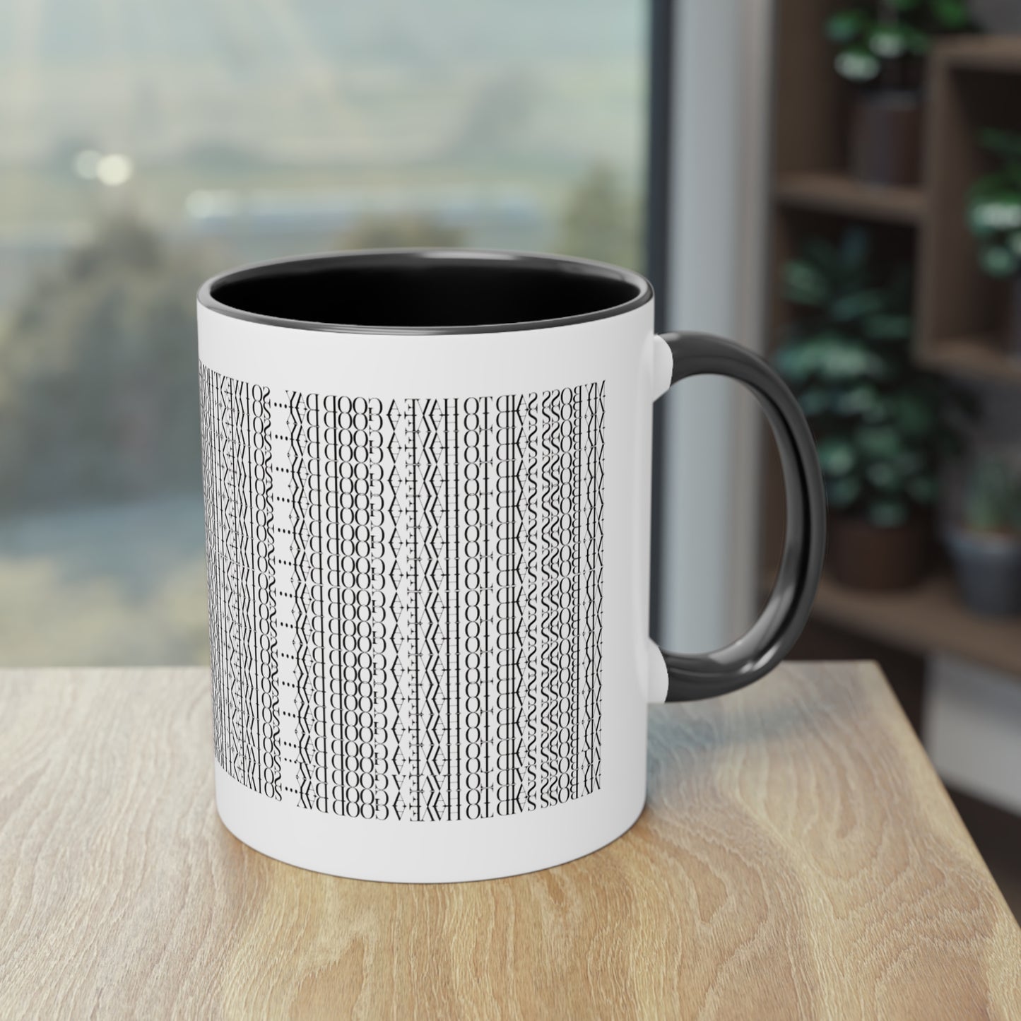 Two Tone Funny Hidden Message Mug - “My Boss said to have a good day… so I went home.”- Viral Optical Illusion Mug - Secret Sarcastic Work Message - Dishwasher Safe, Unique Gifts for Coffee Lovers, Home & Office Decor, Holiday Present.