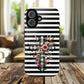 Grace in Bloom Tough Magnetic iPhone Case with Floral Cross Design, Boho iPhone Cover, Striped iPhone Case, Unique Religious Gift, Trendy Cell iPhone Accessory.