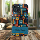 Personalized Colorful Abstract Faces Clear Impact-Resistant Case