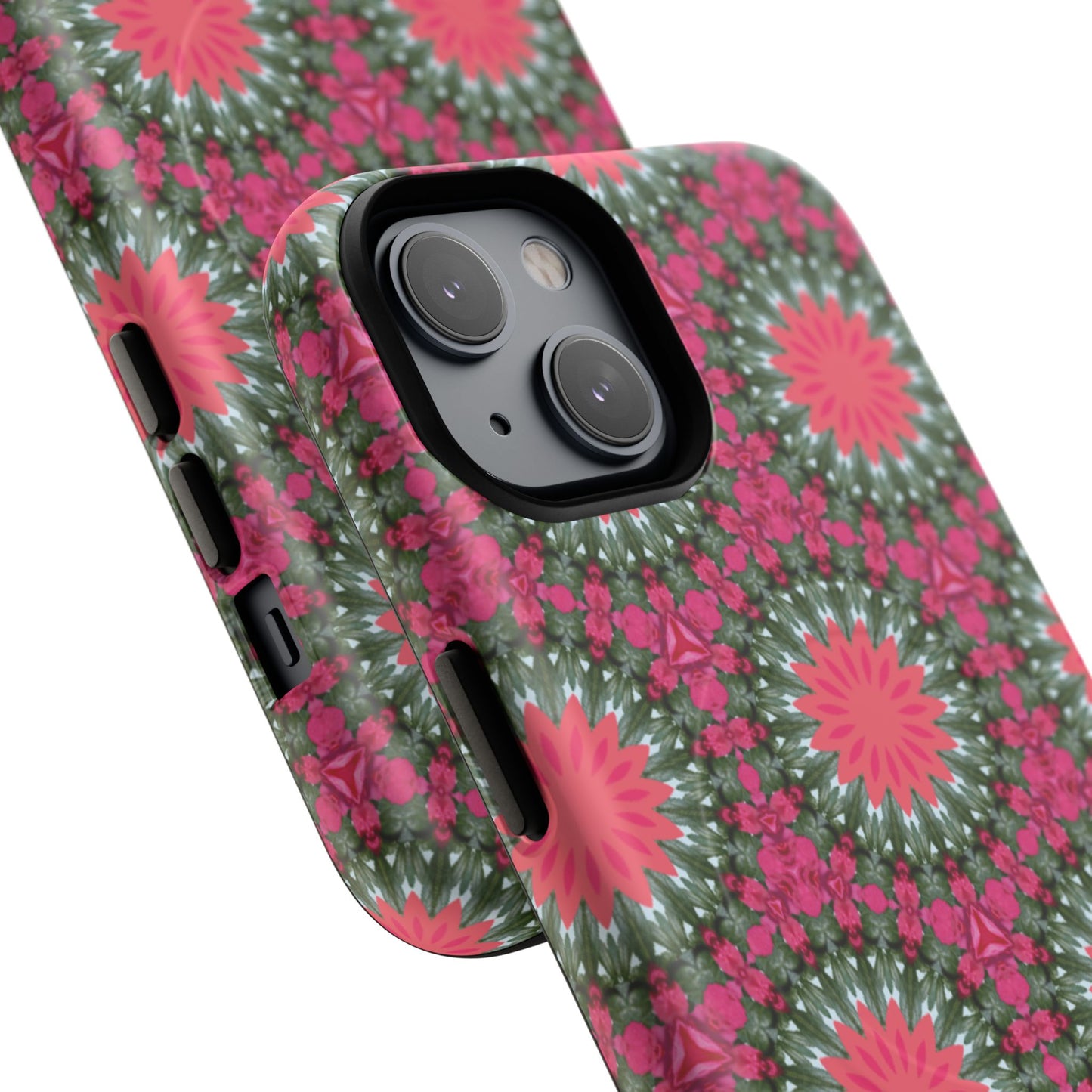 Floral KaleidoBloom iPhone Case, Tough Magnetic Cases, Floral iPhone Cover, Stylish Tech Accessory, Durable Design, Vibrant Gift Idea