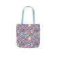 Personalized Purple Doodle Daydream Composition Book Inspired Canvas Tote Bag with Colorful Straps, Cute School Bag, Eco-Friendly Tote, Back to School Shopping Bag, Teacher Gift Idea