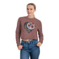 Floral Hearts Women's Cropped Bella Canvas Sweatshirt