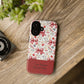 Personalized Rosette Coquette Phone Case - Custom Name/Message 'I Am Stronger Than The Storm' Floral Bow Protective Case