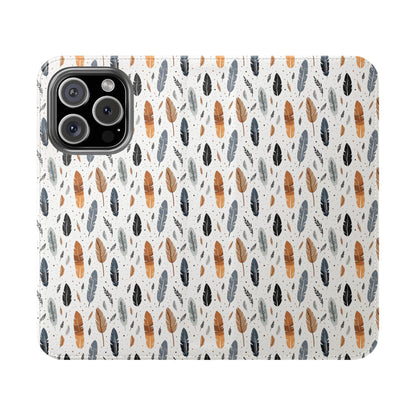 Whispering Feathers iPhone and Samsung Flip Cases