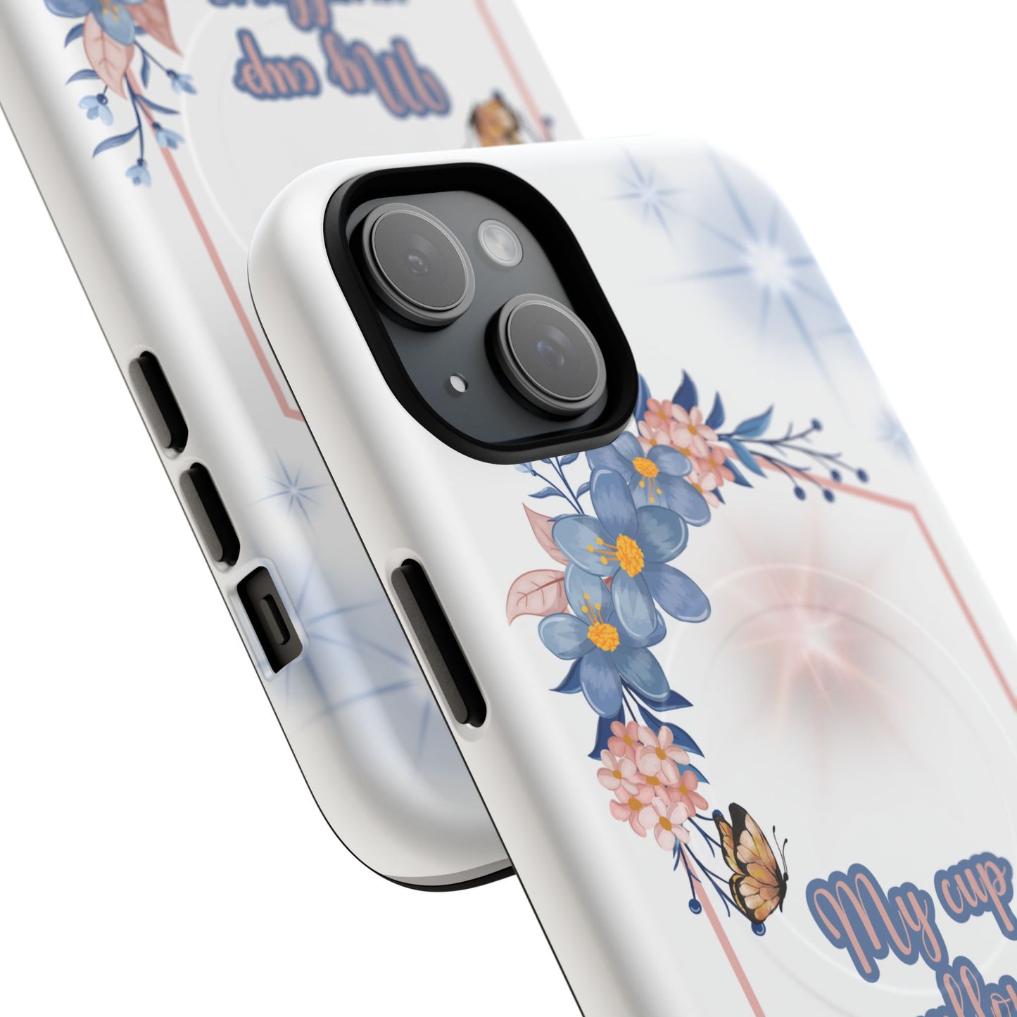 My Cup Overflows Psalm 23:5 | Inspirational Gift, Tough iPhone Magnetic Case | Scripture, Bible Verse, MagSafe® iPhone® Tough Case, iPhone 14, iPhone 15, iPhone 16, Pro, Pro Max, Plus