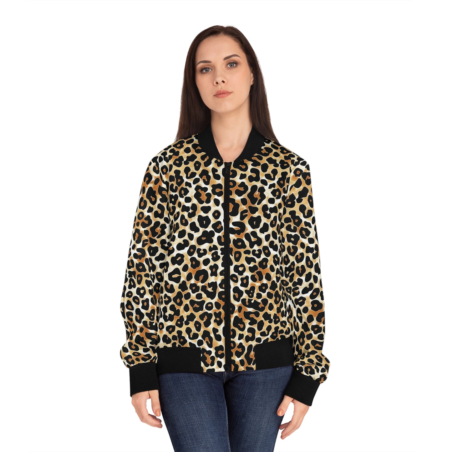 Animal Print Women's Bomber Jacket
