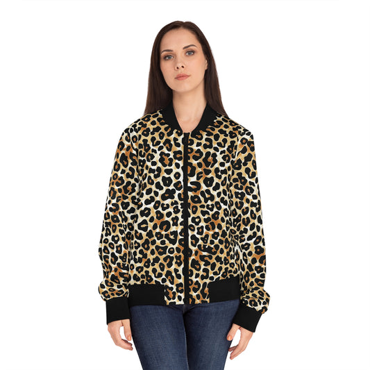 Animal Print Women's Bomber Jacket