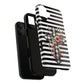 Grace in Bloom Tough Magnetic iPhone Case with Floral Cross Design, Boho iPhone Cover, Striped iPhone Case, Unique Religious Gift, Trendy Cell iPhone Accessory.