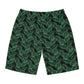 Black Tropical Bliss Men's Board Shorts (AOP)- (PY)