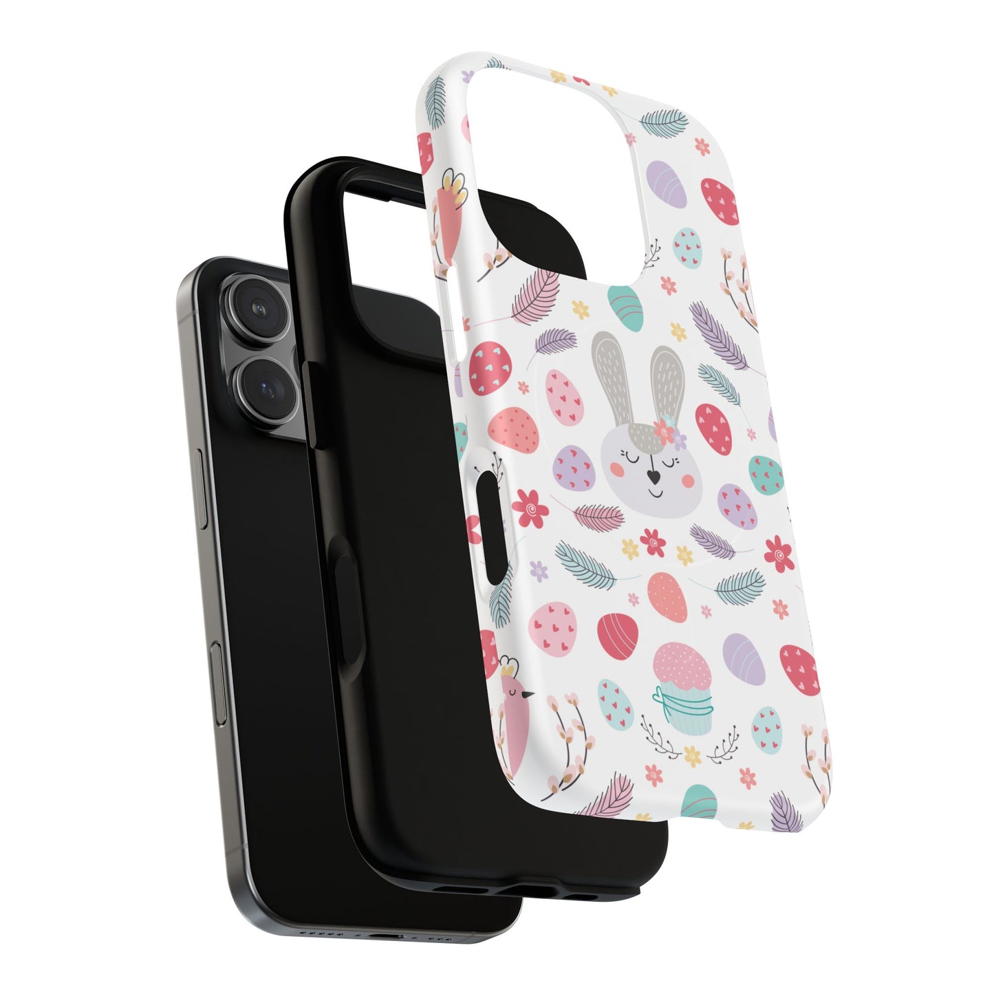 Cute Easter Bunny iPhone Case, Tough Magnetic Phone Cover, Spring Gift, Durable iPhone Accessory, Adorable Easter Decor