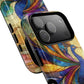 Mosaic Peacock Feathers Magnetic Phone Case, Tough Phone Shell, Vibrant Art Case, Gift for Her, Unique Phone Accessory, Wildlife Lover's Gift, Stained Glass Case.