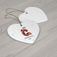 Personalized Initial Candy Cane ''C'' Ceramic Ornament- 4 Shapes