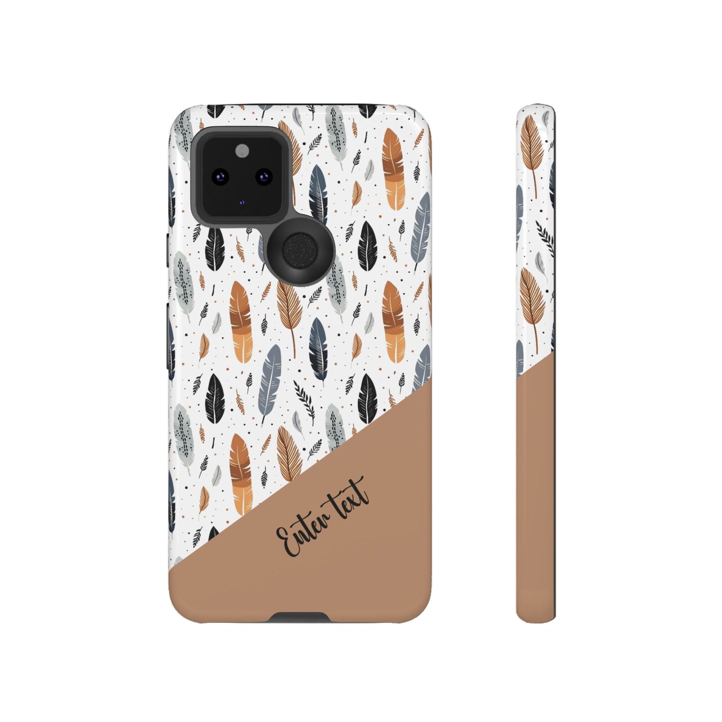 Personalized Whispering Feathers Tough Case — Dark Feather Protective Phone Case for Samsung & Google