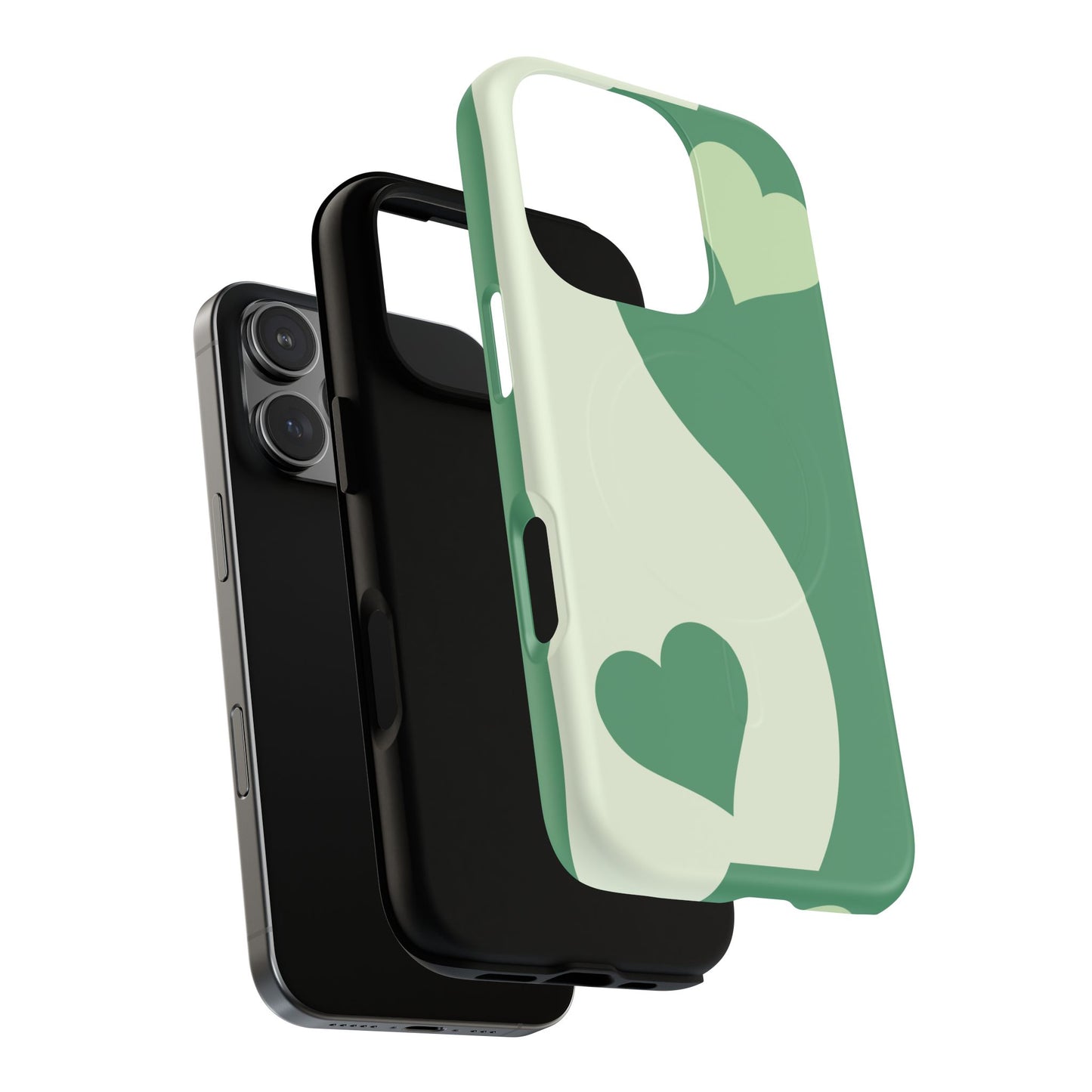 Tough Magnetic iPhone Case with Heart Design, Perfect for Gifts, Valentine's Day, Everyday Use, Stylish Protection, IPhone Cover