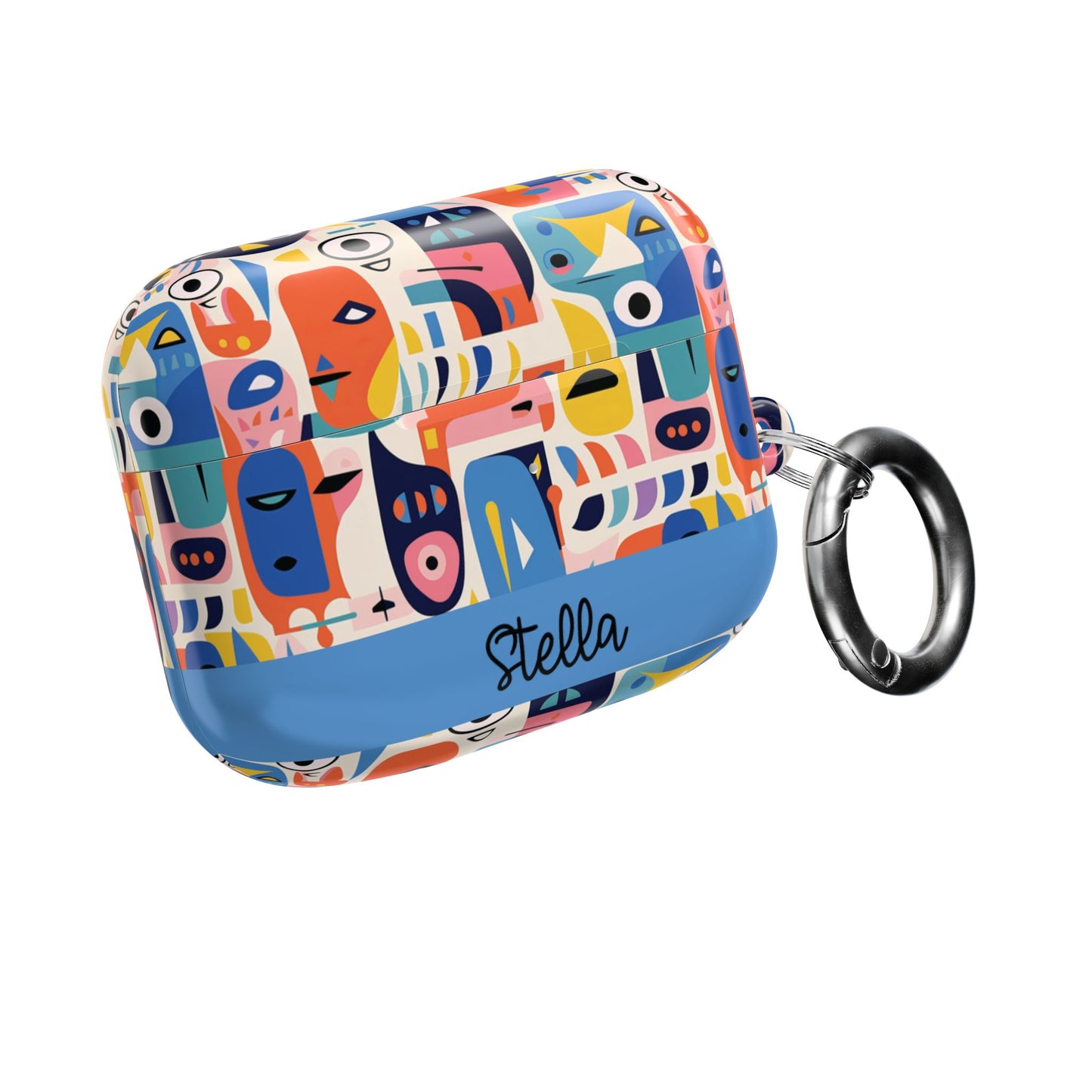 Personalized Abstract Art AirPod Case — Colorful Custom Name/Affirmation Design