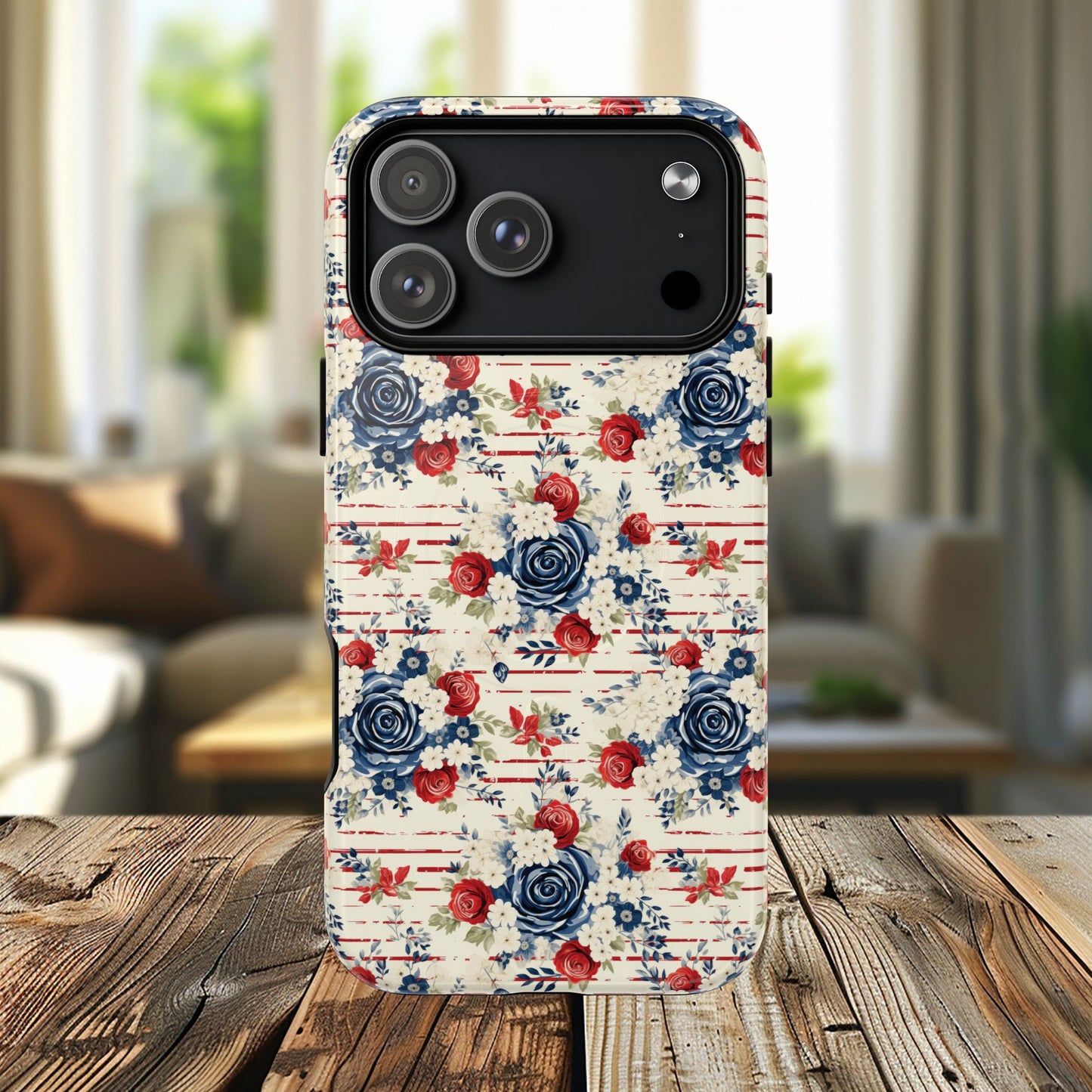 Rose & Glory Tough iPhone Magnetic Case, Vibrant Protective Cover, Stylish Gift for Her, Floral Design, iPhone Accessories, Anniversary Gift