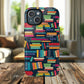 Colorful Book-Themed Phone Case, Literary Gift, Tough Magnetic Case, Book Lover’s Accessory, Phone Protection, Reading Enthusiast
