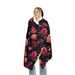 Midnight Rosescape Snuggle Blanket