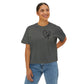 Faith and Floral Cross Women's Comfort Colors Boxy Tee