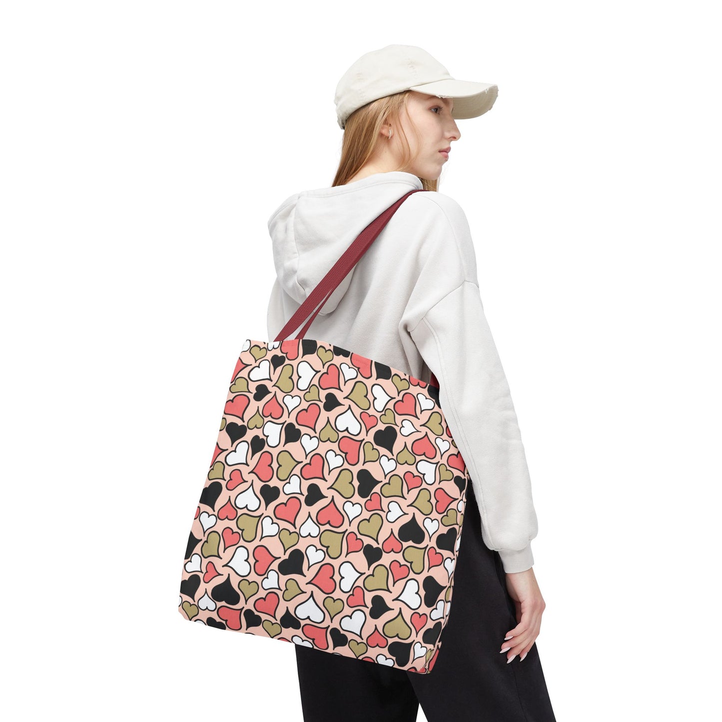 Heart Patterned Tote Bag - Cute & Stylish Carryall for Every Occasion