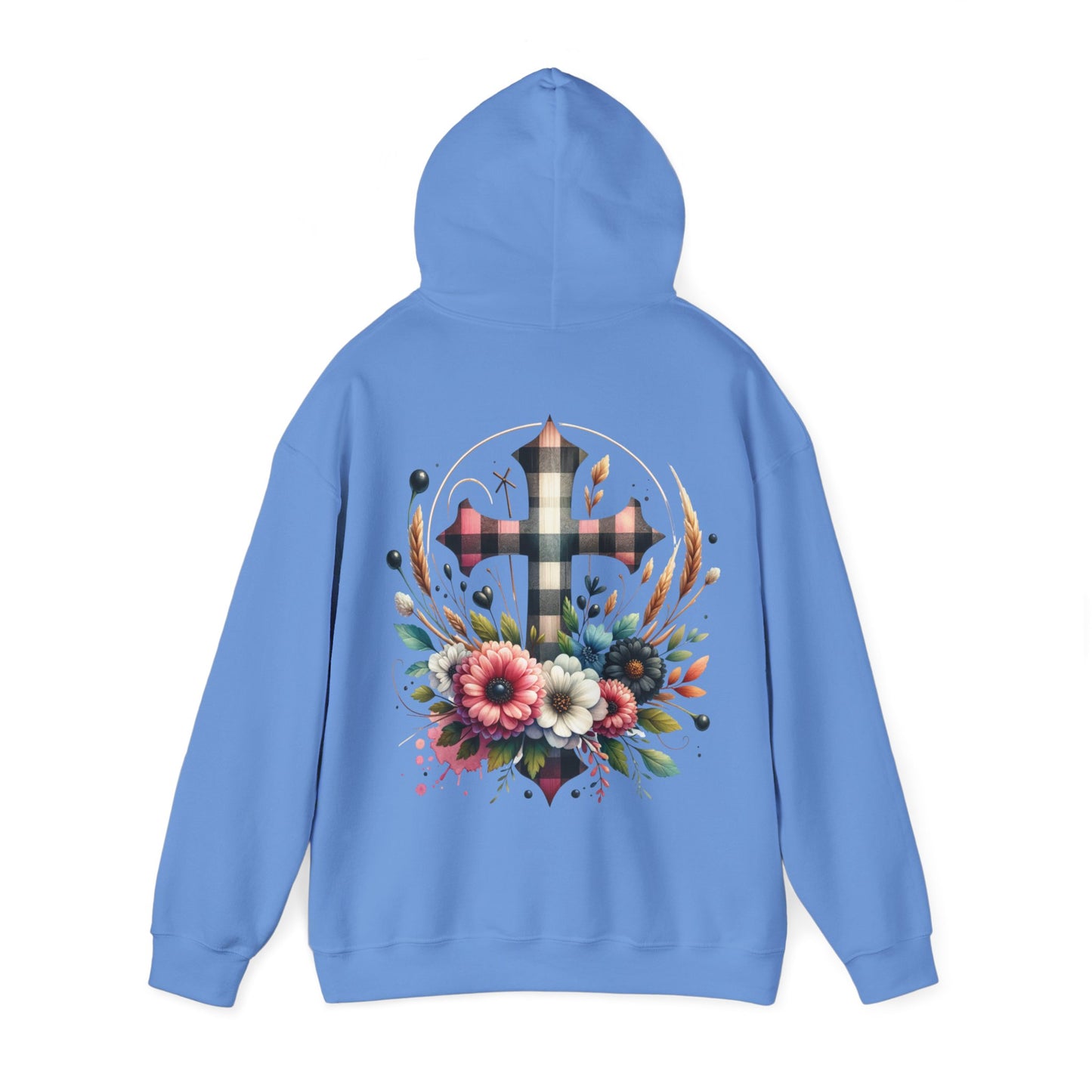 Faith and Floral Cross Unisex Gildan Hoodie Sweatshirt