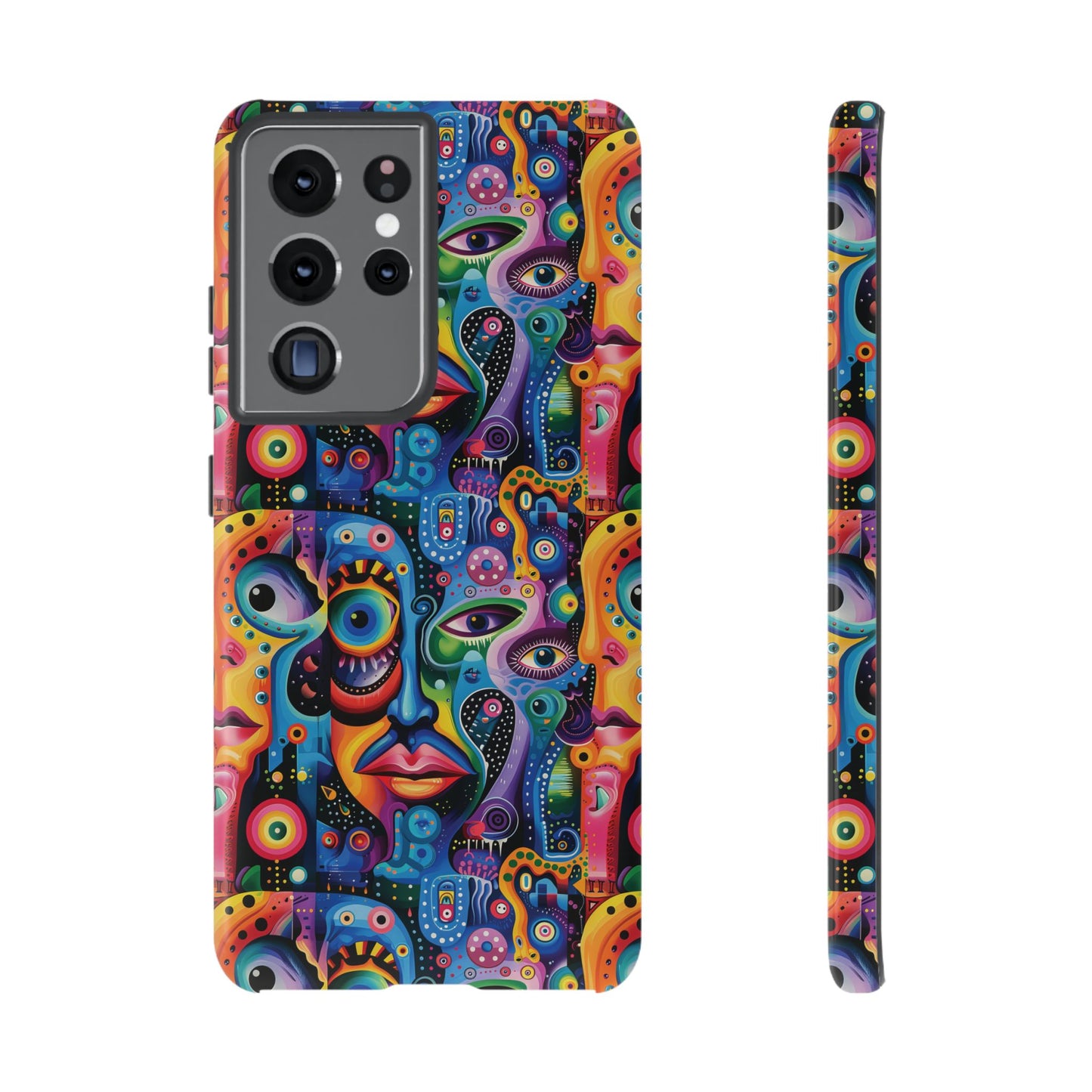 Psychedelic Visions Vibrant Samsung, iPhone and Google Pixel Phone Cases - Colorful Artistic Design