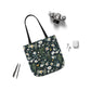 Daisy Delight Floral Canvas Tote Bag with 5-Color Straps | Eco-Friendly Shopping Bag