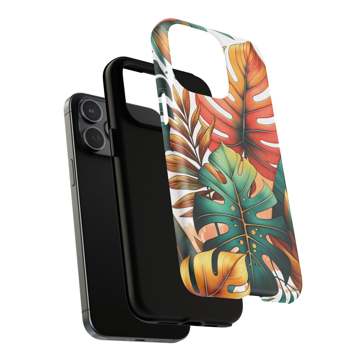 Tropical Monstera Leaf Phone Case - Stylish Tough Magnetic Cases, Floral Protection, Summer Vibe, Gift for Nature Lovers, Trendy Mobile Accessories