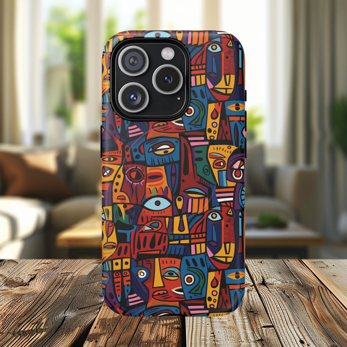 Vibrant Artistic Phone Case | Tough Magnetic Cases | Unique Gift for Art Lovers, Colorful Accessory, iPhone 14, 15, 16, 17 Case.