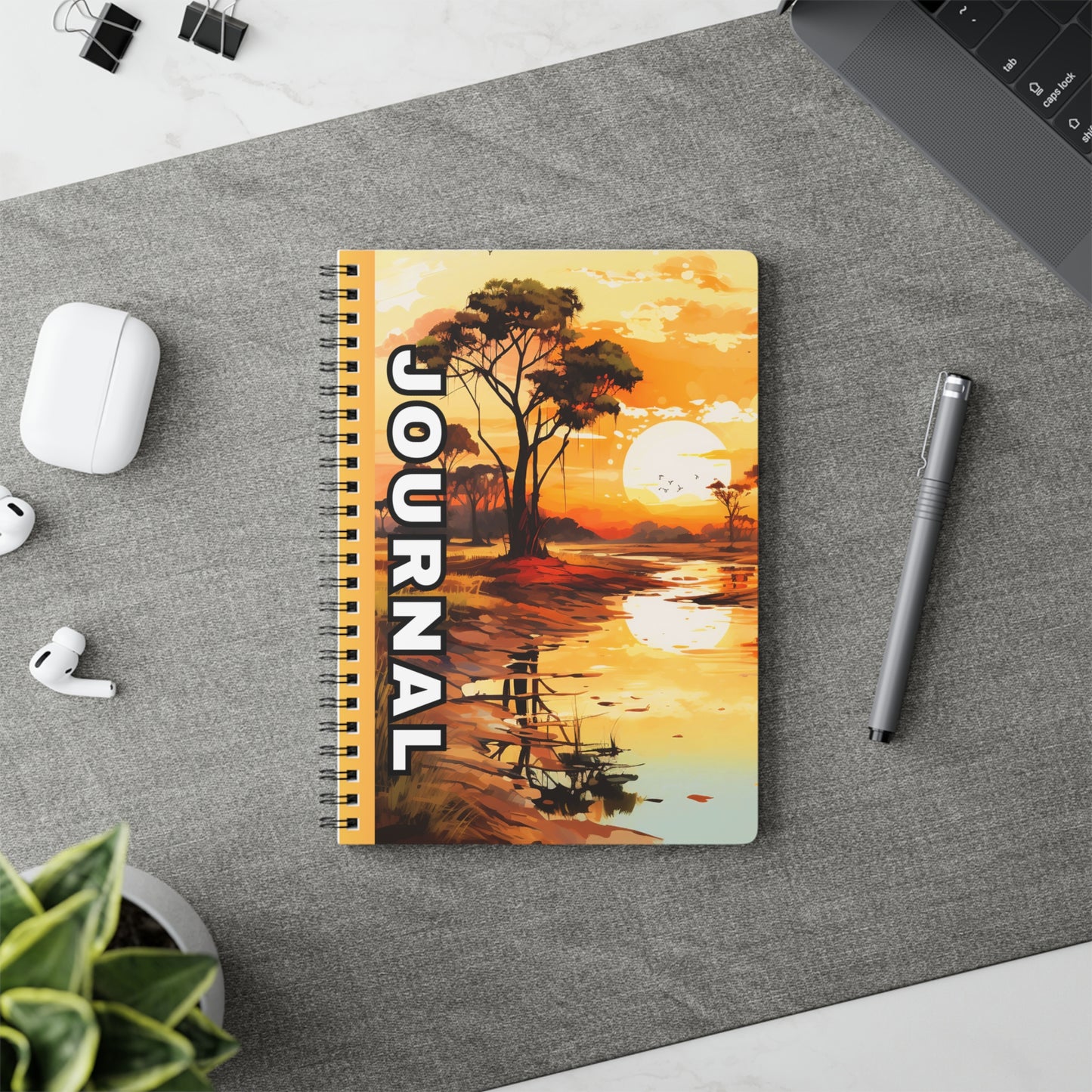 Sunset Landscape Journal - A5 Notebook for Nature Lovers, Eco-Friendly Sketchbook, Travel Diary, Gift for Writers, Inspirational Note-taking