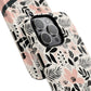 Personalized Floral Blush Garden Whisper Tough Magnetic MagSafe® iPhone® 13, 14, 15, 16, 17, Pro, Pro Max, Plus Cases (Custom Name).