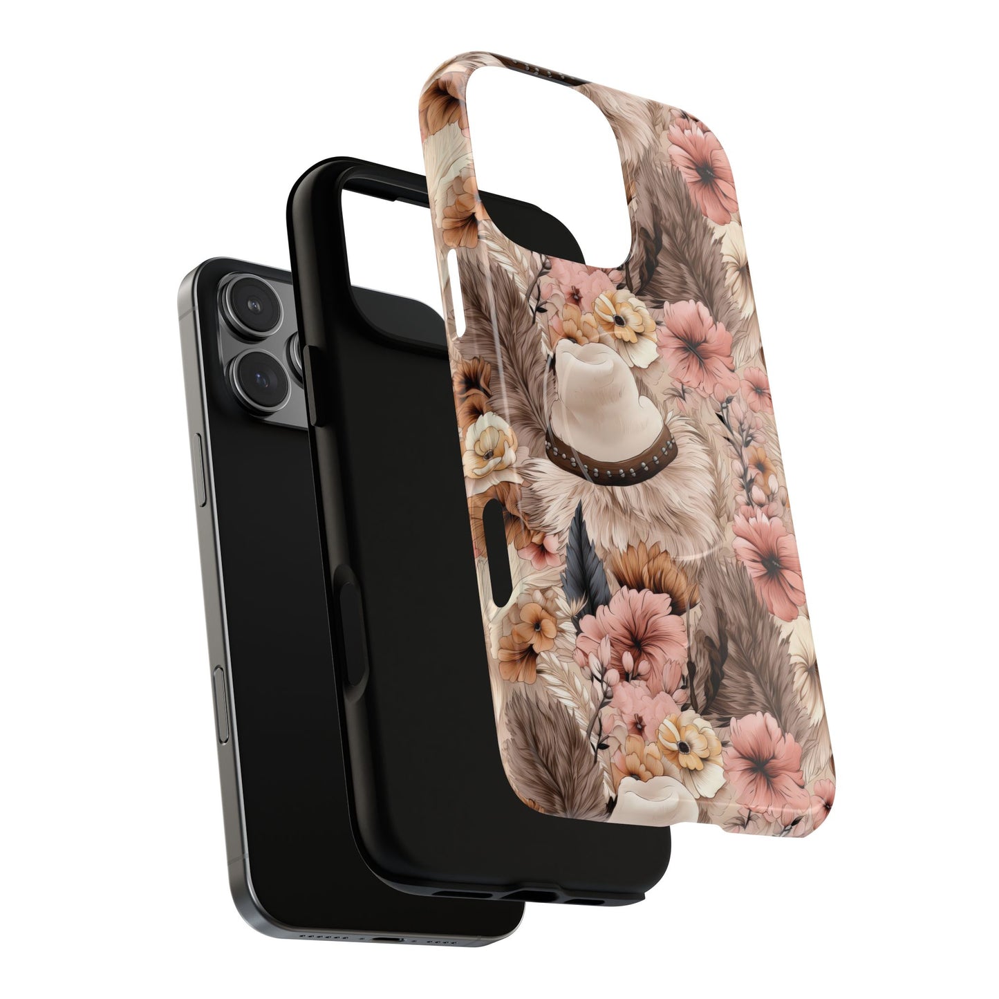 Western Boho Tough iPhone Magnetic Case - Bohemian Style, Durable Protection, Unique Gift, Trendy Accessory, iPhone Cover