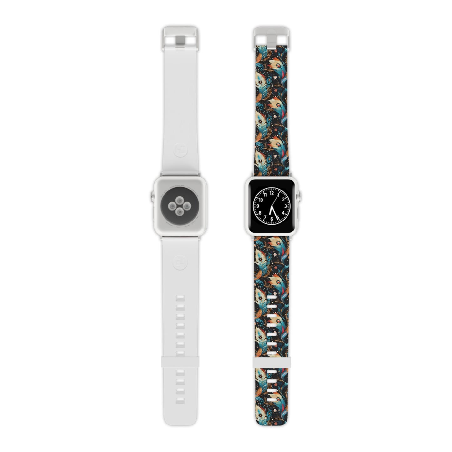 Ethereal Feathers Vibrant Apple Watch Band - Stylish & Comfortable.